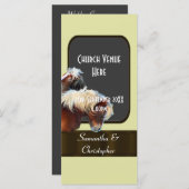 Paard en pony ruiter bruiloft programma programmakaart (Voorkant / Achterkant)