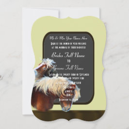 Paard en pony ruiterbruiloft kaart
