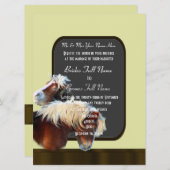 Paard en pony ruiterbruiloft kaart (Voorkant / Achterkant)