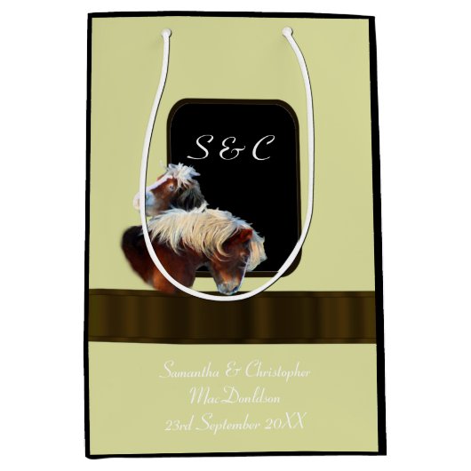 Paard en pony ruiterthema medium cadeauzakje (Voorkant)