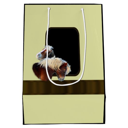 Paard en pony ruiterthema medium cadeauzakje (Achterkant)