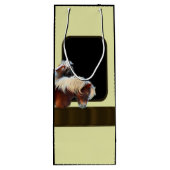 Paard en pony ruiterthema wijn cadeautas (Achterkant)
