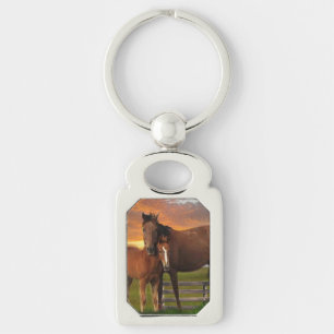 Paard en pony sleutelhanger