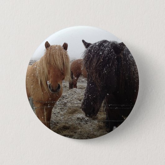 Paard en Ruiter Cadeaus, Gepersonaliseerd Ronde Button 5,7 Cm (Voorkant)