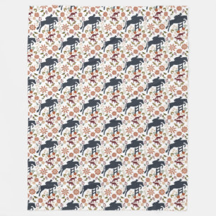 Paard en ruiter Fleece Deken Equestrian Decor