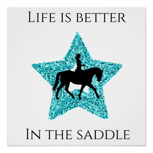 Paard en Ruiter - Het Leven Is Beter In Het Zadel  Perfect Poster (Voorkant)