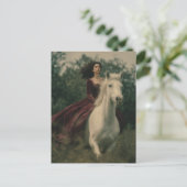 Paard en ruiter in het Bos Briefkaart (Staand voorkant)