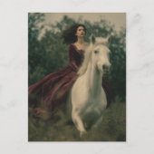 Paard en ruiter in het Bos Briefkaart (Voorkant)