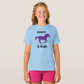 Paard en ruiter Meisjes Gepersonaliseerd T-shirt (Voorkant volledig)