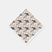 Paard en ruiter servet | Autumn Equestrian Folk Ar (Hoek)