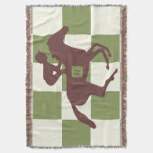 Paard En Ruiter Silhouet Deken (Voorkant Verticaal)