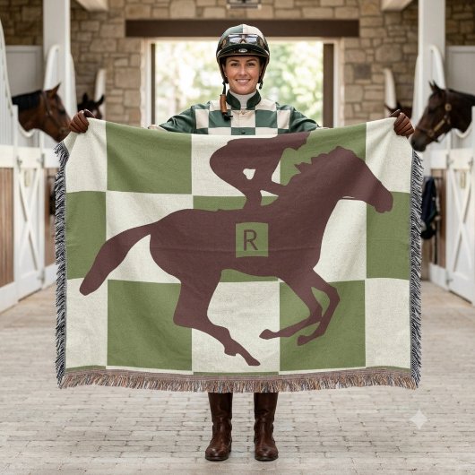 Paard En Ruiter Silhouet Deken