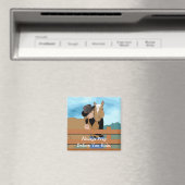 Paard en ruiter Vector kunst gebedsmagneet Magneet (Insitu (Vaatwasser))