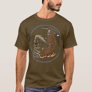 Paard en schedel t-shirt