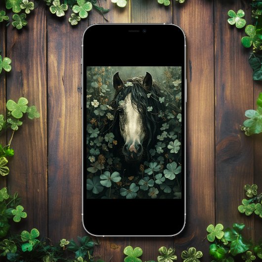 Paard en Shamrocks St Patrick's Day Kaart