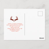 Paard en Slede Kerstscene Bedankt Briefkaart (Achterkant)