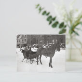 Paard en slee, 1935 briefkaart (Staand voorkant)
