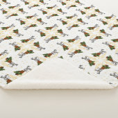 Paard en slee met gouden sterren en cirkels sherpa deken (3/4)