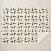 Paard en slee met gouden sterren en cirkels sherpa deken (Voorkant (horizontaal))