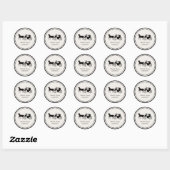Paard en Vervoer Bruiloft Classic Ronde Sticker (Vel)