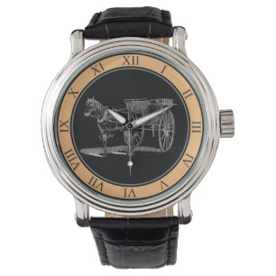  paard en vervoer horloge