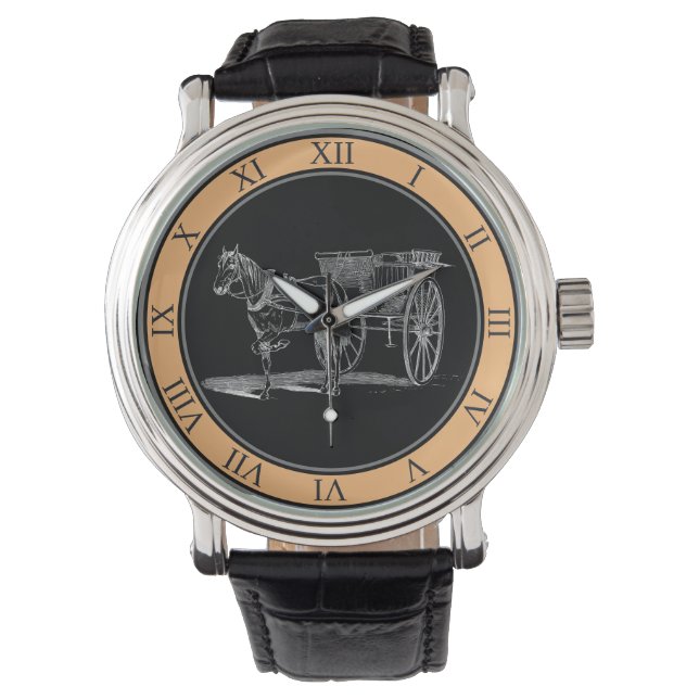  paard en vervoer horloge (Voorkant)