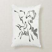 Paard en veulen decoratief kussen (Voorkant(Verticaal))