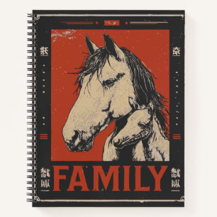 Paard en veulen - Gentle Family Bond Illustratie Notitieboek
