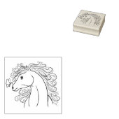 Paard en vlinder rubberstempel (Gestempeld)