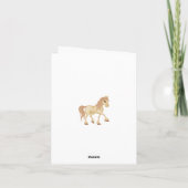 Paard en Vlinders Dank u kaart (Achterkant)