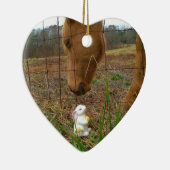 Paard en voorbloem Bunny Keramisch Ornament (Rechts)