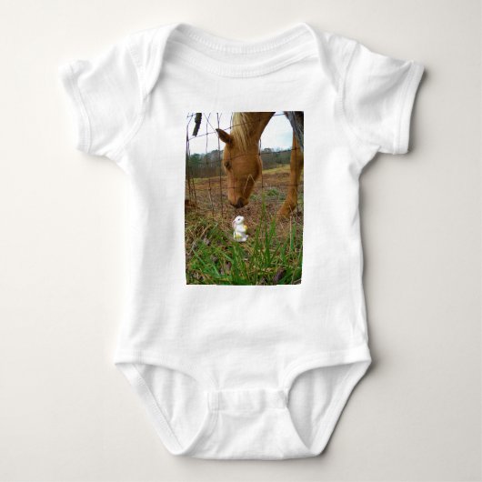 Paard en voorbloem Bunny Romper (Voorkant)