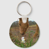 Paard en voorbloem Bunny Sleutelhanger (Voorkant)