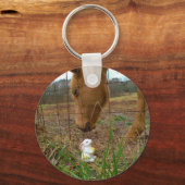 Paard en voorbloem Bunny Sleutelhanger (Voorkant)