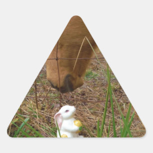 Paard en voorbloem Bunny Sticker