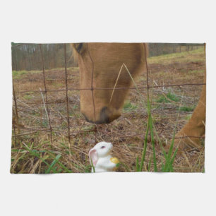 Paard en voorbloem Bunny Theedoek