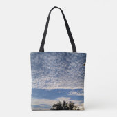 Paard en vroege ochtendhemel op een tote bag (Achterkant)