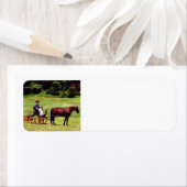 Paard en wagen adresetiketten etiket (Insitu)