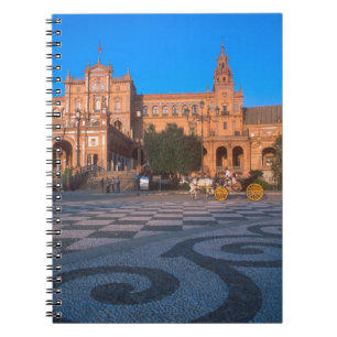Paard-en-wagen in de Plaza de Espana in Notitieboek