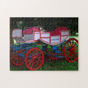 Paard-en-wagen India. Legpuzzel