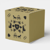 Paard en wagen Romantische bruiloft Bedankdoosjes (Achterkant)