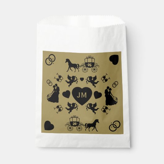 Paard en wagen Romantische bruiloft Bedankzakje (Voorkant)
