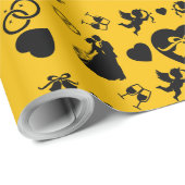 Paard en wagen Romantische bruiloft Cadeaupapier (Rol Hoek)