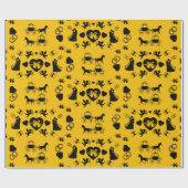 Paard en wagen Romantische bruiloft Cadeaupapier (Vlak)