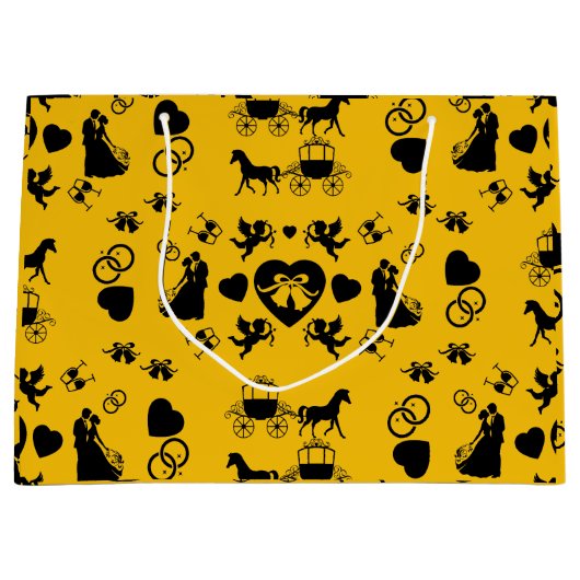 Paard en wagen Romantische bruiloft Groot Cadeauzakje (Voorkant)
