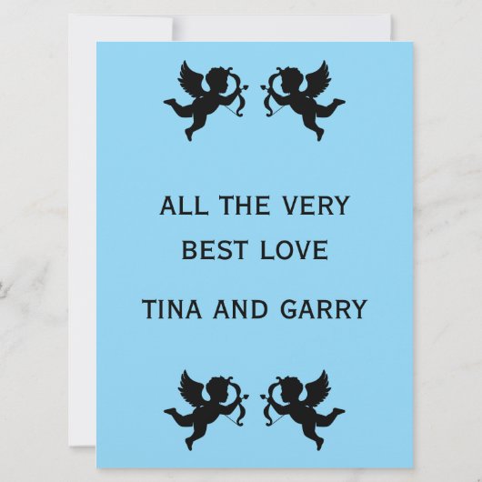 Paard en wagen Romantische bruiloft Kaart (Achterkant)