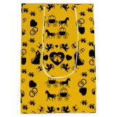 Paard en wagen Romantische bruiloft Medium Cadeauzakje (Achterkant)