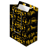 Paard en wagen Romantische bruiloft Medium Cadeauzakje (Voorkant Gekanteld)