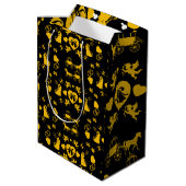 Paard en wagen Romantische bruiloft Medium Cadeauzakje (Achterkant Gekanteld)