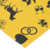 Paard en wagen Romantische bruiloft Tafelkleed (Gekanteld)